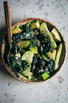 Kale + Apple Salad w/ Creamy Coconut Yogurt Dressing