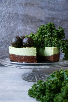 Kale Chocolate Vegan Cheesecake