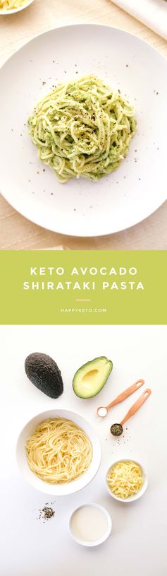 Keto Creamy Avocado Pasta with Shirataki