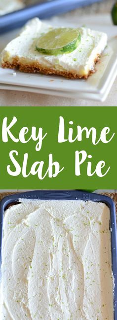 Key lime slab pie