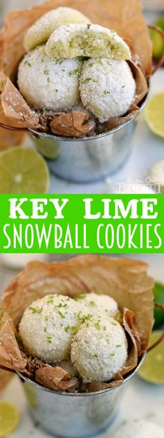 Key Lime Snowball Cookies