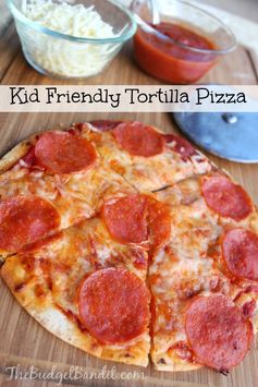 Kid Friendly Tortilla Pizza