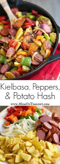 Kielbasa, Peppers, and Potato Hash Skillet