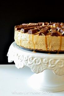 Kit Kat & Caramel No Bake Cheesecake