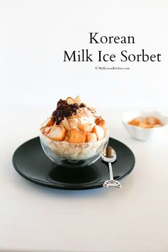 Korean Milk Ice Sorbet (Injeolmi Bingsu