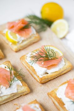 Lachs-Blätterteig-Häppchen aus 4 Zutaten