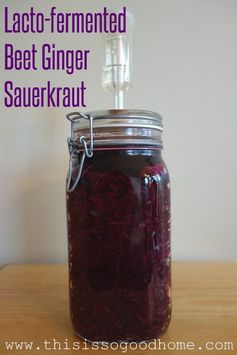 Lacto-fermented Beet Ginger Sauerkraut