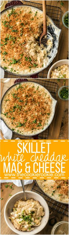Large Batch Skillet White Cheddar Mac and Cheese
