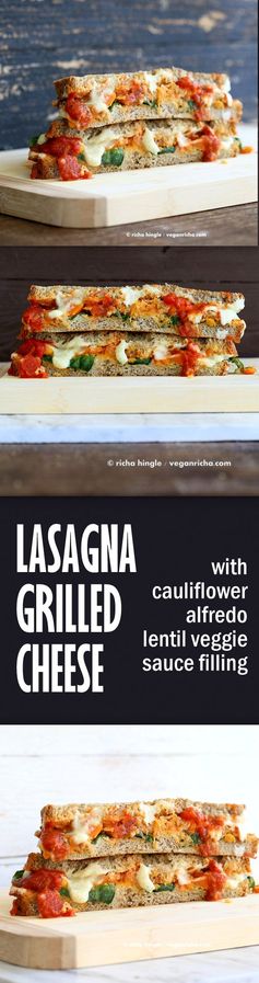 Lasagna Grilled Cheese. Nut-free Soy-free Vegan