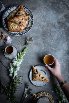 Lavender blueberry & ricotta turnovers