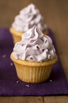 Lavender Cupcakes with Vanilla Bean Frosting