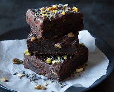 Lavender Pistachio Brownies