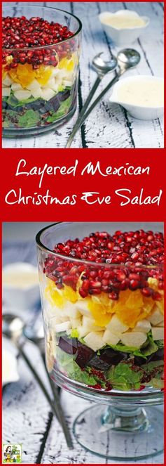 Layered Mexican Christmas Eve Salad