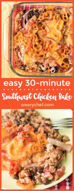 Layered Southwest Chicken Casserole