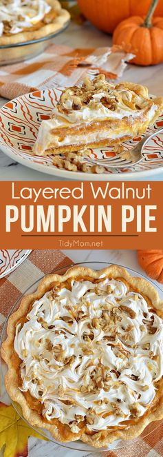 Layered Walnut Pumpkin Pie