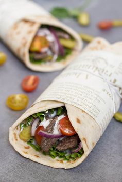 Lebanese Beef Shawarma with Tarator Sauce