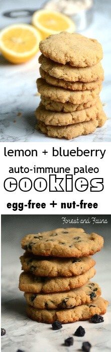 Lemon Blueberry AIP Paleo Cookies