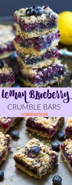 Lemon Blueberry Crumble Bars