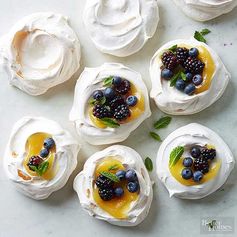 Lemon Blueberry Pavlovas