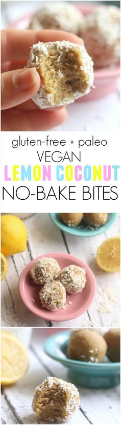 Lemon Coconut Protein No-Bake Bites