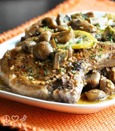 Lemon Garlic Pork Steaks with Mushrooms – Low Carb, Gluten Free