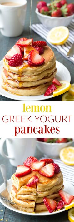 Lemon Greek Yogurt Pancakes