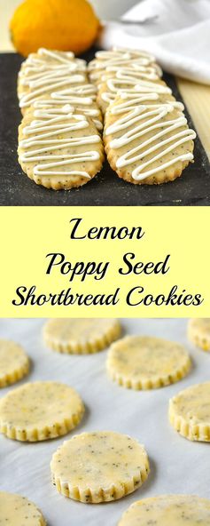 Lemon Poppy Seed Shortbread Cookies