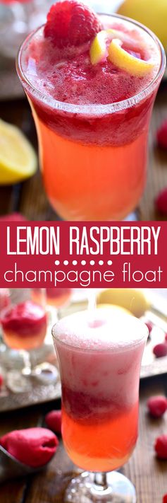 Lemon Raspberry Champagne Float