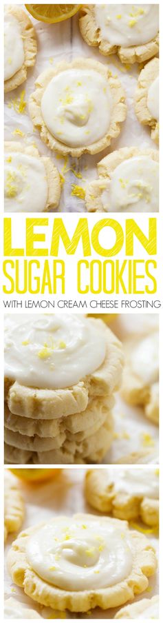 Lemon 'Swig' Sugar Cookies with Lemon Cream Cheese Frosting