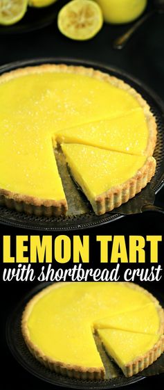 Lemon Tart with Shortbread Crust