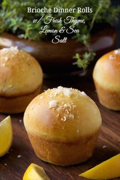 Lemon Thyme Brioche Dinner Rolls