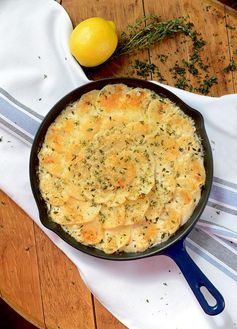 Lemon Thyme Potatoes au Gratin- #SundaySupper