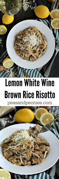 Lemon White Wine Brown Rice Risotto