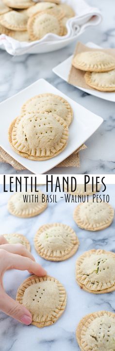 Lentil Hand Pies with Walnut Pesto