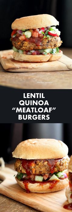 Lentil Quinoa Meatloaf Burgers