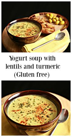 Lentils with yogurt soup