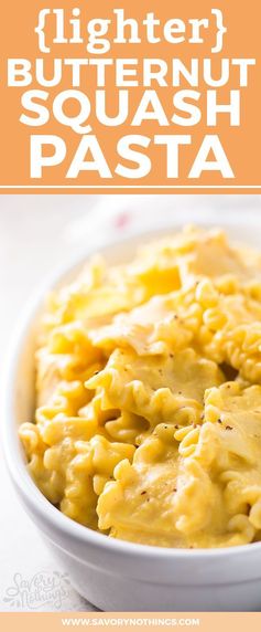 Lighter Creamy Butternut Squash Pasta