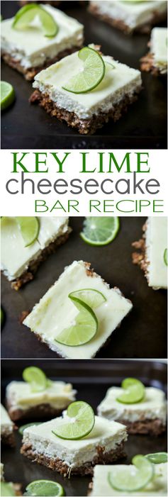 Lighter Key Lime Cheesecake Bars