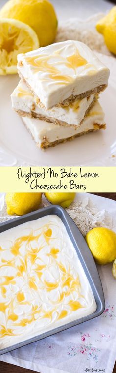 ( Lighter  No Bake Lemon Cheesecake Bars