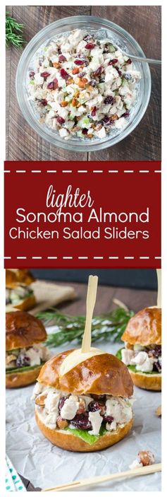 Lighter Sonoma Almond Chicken Salad Sliders