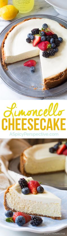 Limoncello Cheesecake with Biscoff Crust