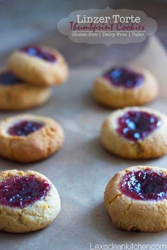 Linzer Torte Thumbprint Cookies