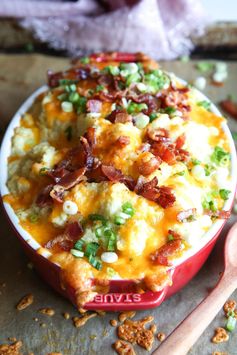 Loaded Cauliflower Mashed Fauxtatoes