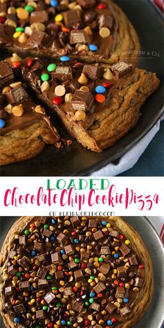 Loaded Chocolate Chip Cookie Pizza