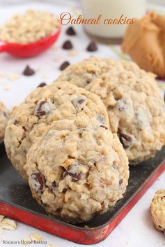 Loaded chocolate chip oatmeal cookies