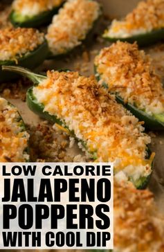 Low Calorie Jalapeño Poppers with Cool Dip