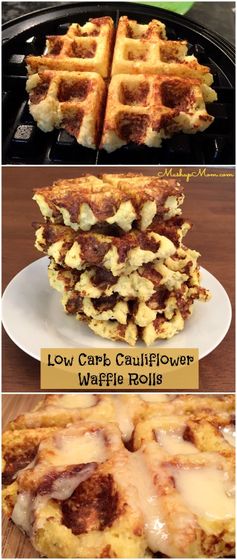 Low Carb Cauliflower Waffle Rolls