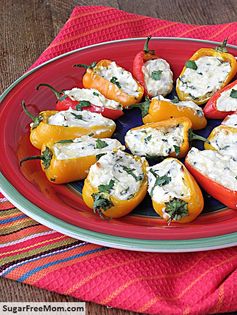 Low Carb Cheesy Sweet Pepper Poppers