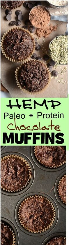 Low Carb Chocolate Hemp Protein Muffins