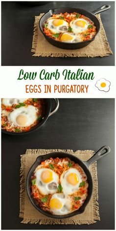 Low Carb Italian Eggs In Purgatory